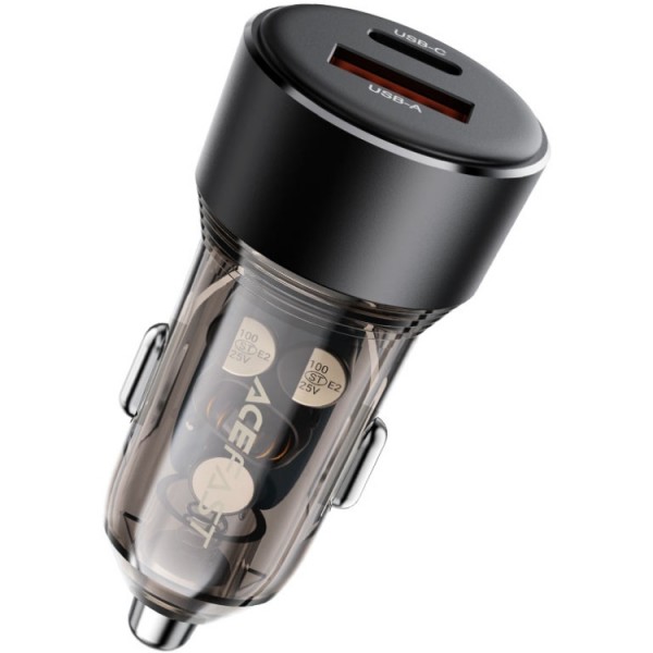 Автозарядка 2xUSB 60W (USB-C + USB-A) B12 Acefast (6974316282914)