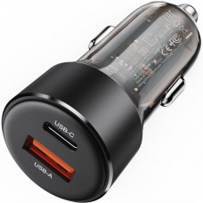 Автозарядка 2xUSB 60W (USB-C + USB-A) B12 Acefast (6974316282914)