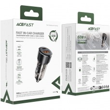 Автозарядка 2xUSB 60W (USB-C + USB-A) B12 Acefast (6974316282914)