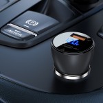 Автозарядка 2xUSB 63W (USB-C + USB-A) B6 with digital display Acefast (6974316280972)