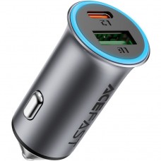 Автозарядка 2xUSB 95W (USB-C + USB-A) + cable USB-C B16 Acefast (6974316285304)