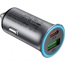 Автозарядка 2xUSB 95W (USB-C + USB-A) + cable USB-C B16 Acefast (6974316285304)