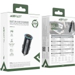 Автозарядка 2xUSB 95W (USB-C + USB-A) + cable USB-C B16 Acefast (6974316285304)