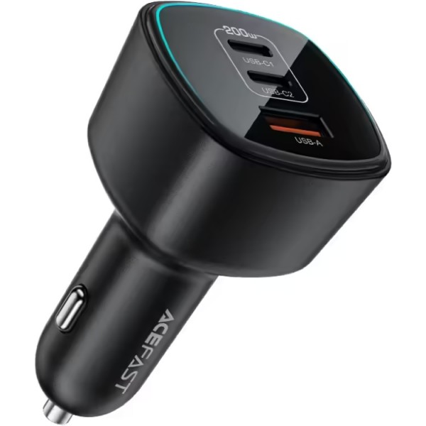 Автозарядка 3xUSB 200W (2xUSB-C + USB-A) B18 Acefast (6974316285953)