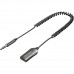 Автомобільний аудіоприймач AUX TRS 3.5мм USB Bluetooth 5.4 Coiled Cable 1.5M Gray Zinc Alloy (NAIHG)