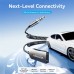 Автомобільний аудіоприймач AUX TRS 3.5мм USB Bluetooth 5.4 Coiled Cable 1.5M Gray Zinc Alloy (NAIHG)