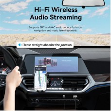 Автомобільний аудіоприймач AUX TRS 3.5мм USB Bluetooth 5.4 Coiled Cable 1.5M Gray Zinc Alloy (NAIHG)