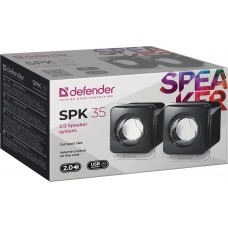 Акустична система 2.0 Defender SPK 35 5Вт чорна USB (65635)