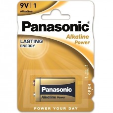 Батарейка 6LR61 ALKALINE POWER лужна Panasonic 6LF22(6LR61 MN1604 MX1604 Крона) блістер 1 шт (6LR61REB/1BP)