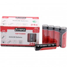 Батарейка AA 1.5V Лужна Olympia Alkaline (BOX 24 шт.) (40179)