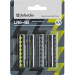 Батарейка AA/LR06 Лужна Defender (блістер 4 шт.) (56012)