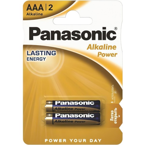 Батарейка AAA 1.5V ALKALINE POWER лужна Panasonic блістер 2 шт (LR03REB/2BP)