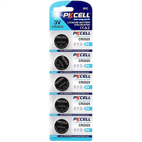 Батарейка CR2025 3.0V Lithium Power PKCELL 5pcs/card (CR2025-5B)