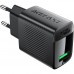 Зарядний пристрій 1xUSB-A 18W + Type-C cable A90 Fast Charger Black Acefast (6974316280064)