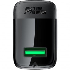 Зарядний пристрій 1xUSB-A 18W + Type-C cable A90 Fast Charger Black Acefast (6974316280064)