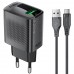 Зарядний пристрій 1xUSB-A 18W + Type-C cable A90 Fast Charger Black Acefast (6974316280064)