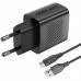 Зарядний пристрій 1xUSB-A 18W + Type-C cable A90 Fast Charger Black Acefast (6974316280064)