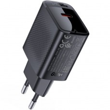 Зарядний пристрій 1xUSB-C 20W + Type-C cable A82 Fast Charger Black Acefast (6974316280057)