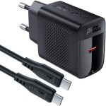 Зарядний пристрій 1xUSB-C 20W + Type-C cable A82 Fast Charger Black Acefast (6974316280057) Зарядний пристрій 1xUSB-C 20W + Type-C cable A82 Fast Charger Black Acefast (6974316280057)