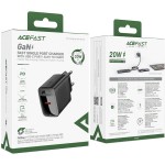 Зарядний пристрій 1xUSB-C 20W + Type-C cable A82 Fast Charger Black Acefast (6974316280057) Зарядний пристрій 1xUSB-C 20W + Type-C cable A82 Fast Charger Black Acefast (6974316280057)
