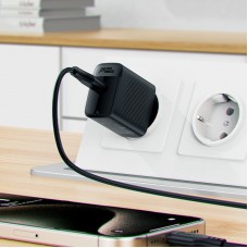 Зарядний пристрій 1xUSB-C 20W + Type-C cable A82 Fast Charger Black Acefast (6974316280057)