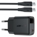 Зарядний пристрій 1xUSB-C 20W Gan A113 Fast Charger + USB-C cable with digital display black Acefast (6974316284420)