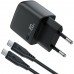 Зарядний пристрій 1xUSB-C 20W Gan A113 Fast Charger + USB-C cable with digital display black Acefast (6974316284420)