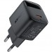 Зарядний пристрій 1xUSB-C 20W Gan A113 Fast Charger with digital display black Acefast (6974316284413)