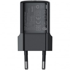 Зарядний пристрій 1xUSB-C 20W Gan A117 mini Fast Charger Black Acefast (6974316284987)