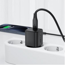 Зарядний пристрій 1xUSB-C 20W Gan A117 mini Fast Charger Black Acefast (6974316284987)
