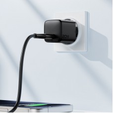 Зарядний пристрій 1xUSB-C 20W Gan A117 mini Fast Charger Black Acefast (6974316284987)