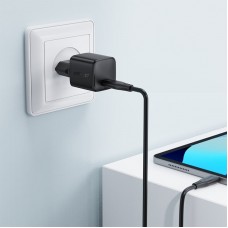 Зарядний пристрій 1xUSB-C 30W Gan A118 Fast Charger + USB-C cable black Acefast (6974316285175)