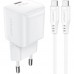 Зарядний пристрій 1xUSB-C 30W Gan A77 mini + USB-C cable Fast Charger White Acefast (6974316282853)
