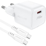 Зарядний пристрій 1xUSB-C 30W Gan A77 mini + USB-C cable Fast Charger White Acefast (6974316282853) Зарядний пристрій 1xUSB-C 30W Gan A77 mini + USB-C cable Fast Charger White Acefast (6974316282853)
