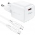 Зарядний пристрій 1xUSB-C 30W Gan A77 mini + USB-C cable Fast Charger White Acefast (6974316282853)