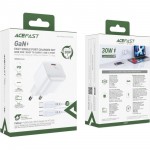 Зарядний пристрій 1xUSB-C 30W Gan A77 mini + USB-C cable Fast Charger White Acefast (6974316282853) Зарядний пристрій 1xUSB-C 30W Gan A77 mini + USB-C cable Fast Charger White Acefast (6974316282853)