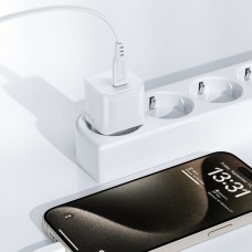 Зарядний пристрій 1xUSB-C 30W Gan A77 mini + USB-C cable Fast Charger White Acefast (6974316282853)
