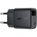 Зарядний пристрій 1xUSB-С 30W with digital display Gan A115 Black Acefast (6974316284444)