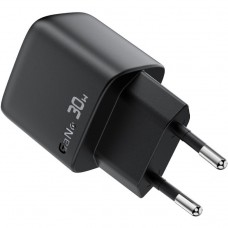 Зарядний пристрій 1xUSB-С 30W with digital display Gan A115 Black Acefast (6974316284444)