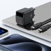 Зарядний пристрій 1xUSB-С 30W with digital display Gan A115 Black Acefast (6974316284444)
