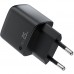 Зарядний пристрій 2xUSB 25W (USB-C+USB-A) with digital display Gan A114 Black Acefast (6974316284437)