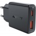 Зарядний пристрій 2xUSB 30W (USB-C+USB-A) Gan A69 ultra-thin Fast Charger Black Acefast (6974316282709)