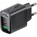 Зарядний пристрій 2xUSB 30W (USB-C+USB-A) Gan A98 Black Acefast (6974316283263)