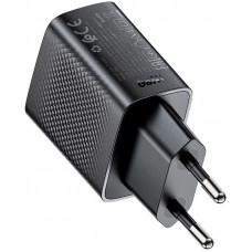 Зарядний пристрій 2xUSB 30W (USB-C+USB-A) Gan A98 Black Acefast (6974316283263)