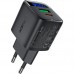 Зарядний пристрій 2xUSB 35W (USB-C+USB-A) with digital display Gan A116 Black Acefast (6974316284468)