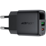 Зарядний пристрій 2xUSB 35W (USB-C+USB-A) with digital display Gan A116 Black Acefast (6974316284468) Зарядний пристрій 2xUSB 35W (USB-C+USB-A) with digital display Gan A116 Black Acefast (6974316284468)