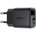 Зарядний пристрій 2xUSB 35W (USB-C+USB-A) with digital display Gan A116 Black Acefast (6974316284468)