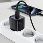 Зарядний пристрій 2xUSB 35W (USB-C+USB-A) with digital display Gan A116 Black Acefast (6974316284468) Зарядний пристрій 2xUSB 35W (USB-C+USB-A) with digital display Gan A116 Black Acefast (6974316284468)