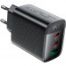 Зарядний пристрій 3xUSB 67W (2xUSB-C+USB-A) Gan A108 Fast Charger Black Acefast (6974316284048)