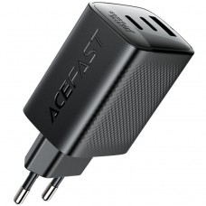 Зарядний пристрій 3xUSB 67W (2xUSB-C+USB-A) Gan A108 Fast Charger Black Acefast (6974316284048)